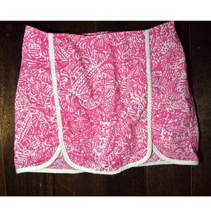 Lilly Pulitzer Pink and White Skirt Size 2